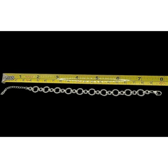 New Tocara Sterling Silver Bracelet Beaded Circle Round Links Chain 925 Arielle - Picture 10 of 13